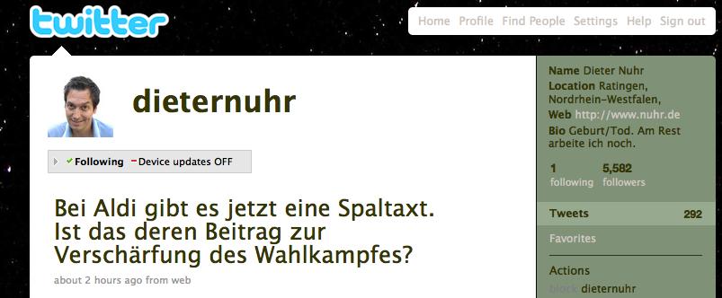 Dieter Nuhr bei Twitter