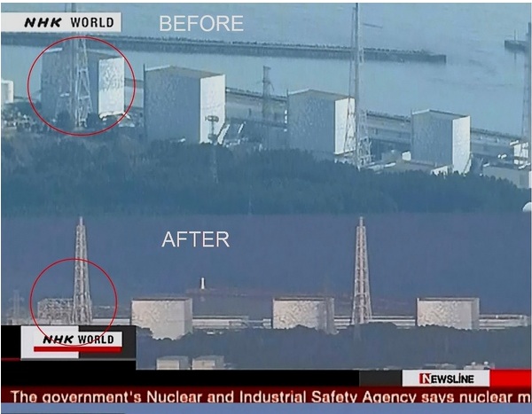 Vor der Explosion/Nach der Explosion